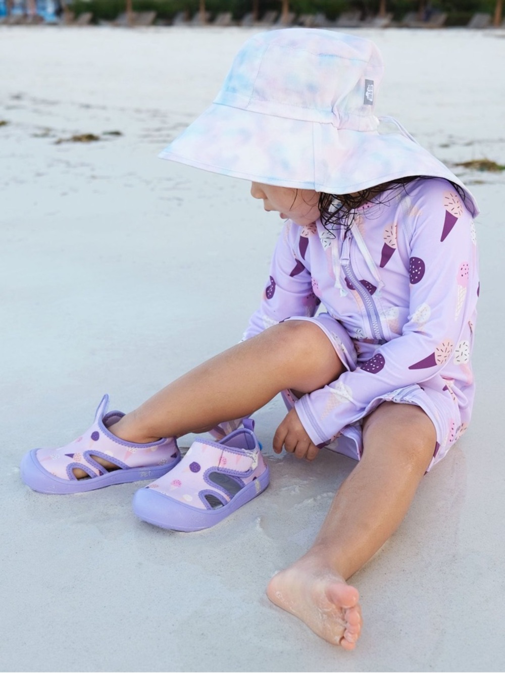 Jan & Jul Kids SunnyBreeze Sandals | Lavender Ice Cream